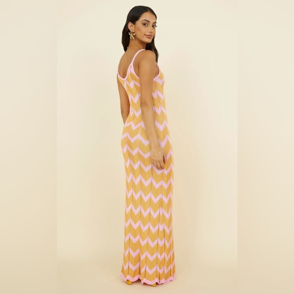 TALULAH - Maxi Dress‎ Pink and Orange - Picture 3 of 10